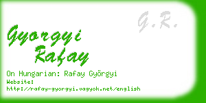gyorgyi rafay business card